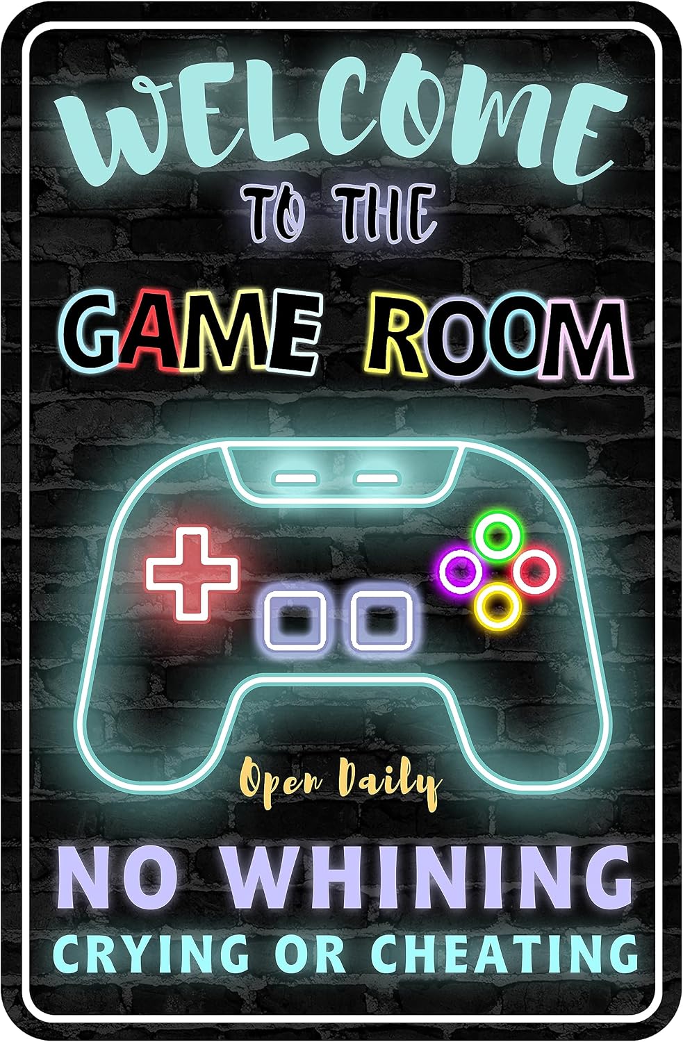 Gaming Accessories For Room - Металлическая табличка для игровой комнаты, настенный