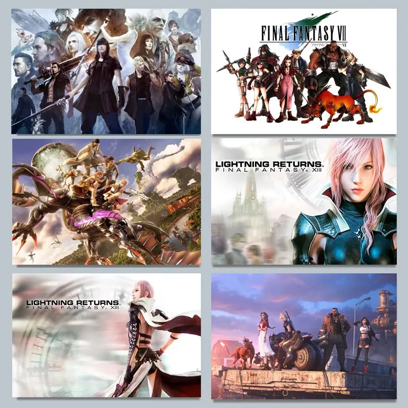 Gaming Accessories For Room - Final Fantasy VII Vaporwave холст постер