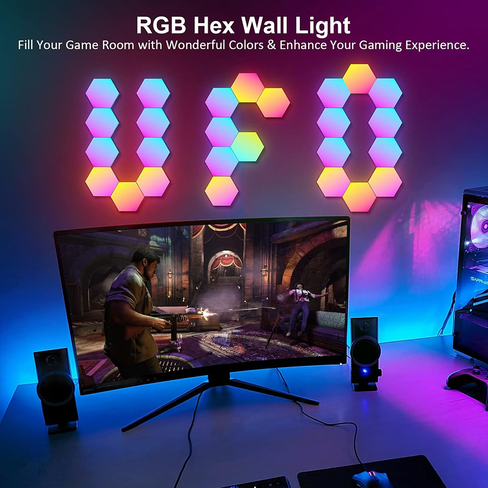RGB светодиодный шестиугольный – обзор и цена Gaming Accessories For Room