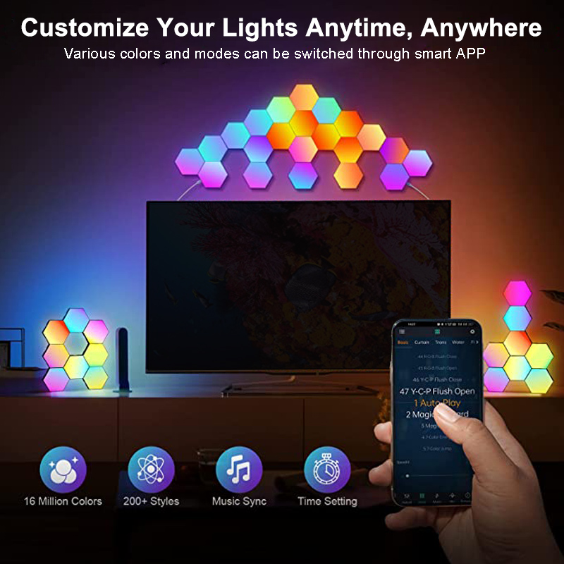 RGB светодиодный шестиугольный – обзор и цена Gaming Accessories For Room