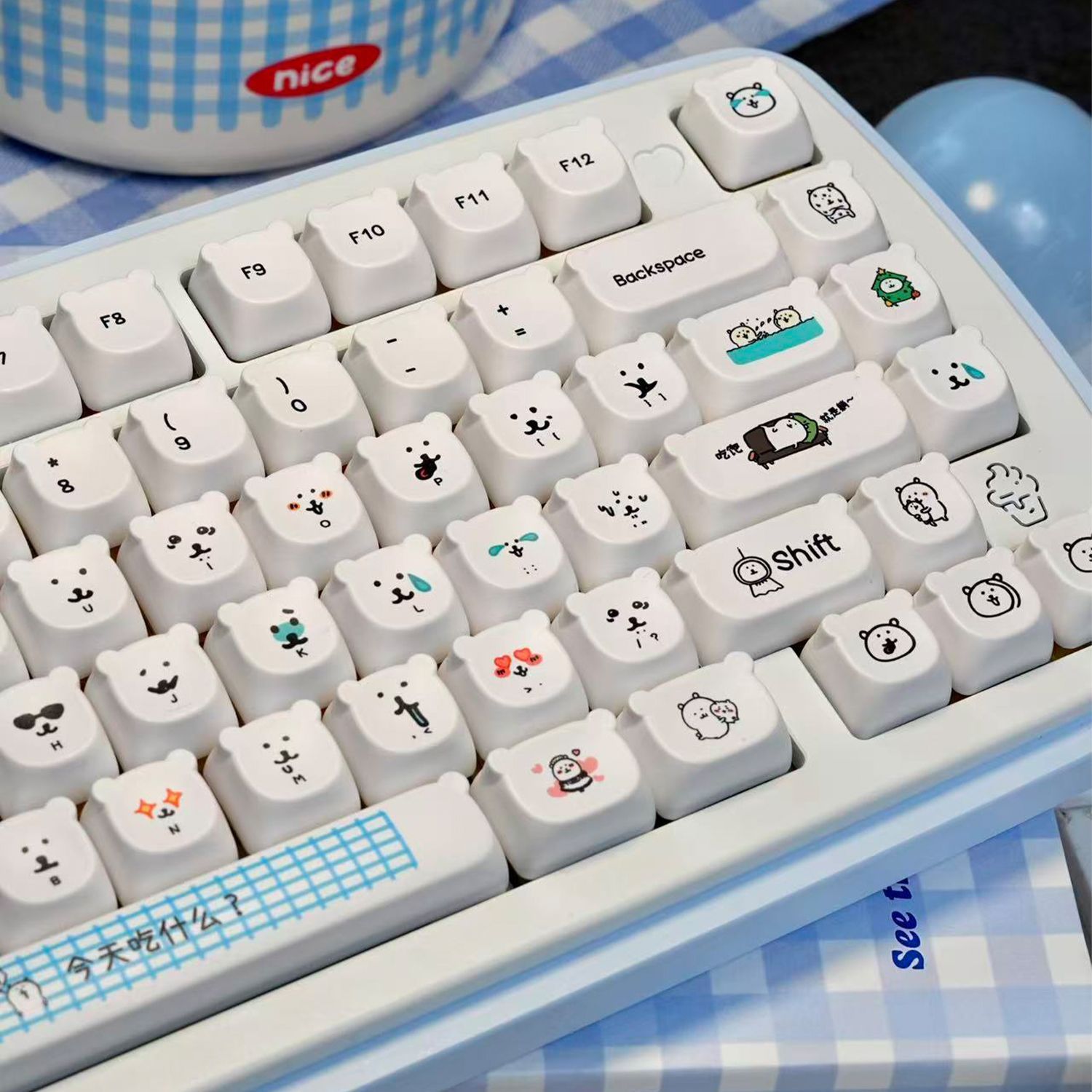 Милые мультяшные кейкапы с мед – обзор и цена Gaming Accessories Aesthetic